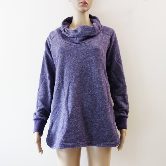 Columbia Tops - Columbia Women's Purple Heathered Cowl Neck Pullover Sweatshirt Size (M)